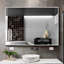 Miroir de salle de bain à cadre en métal doré 36 po Beunca-1017241032-1010712003