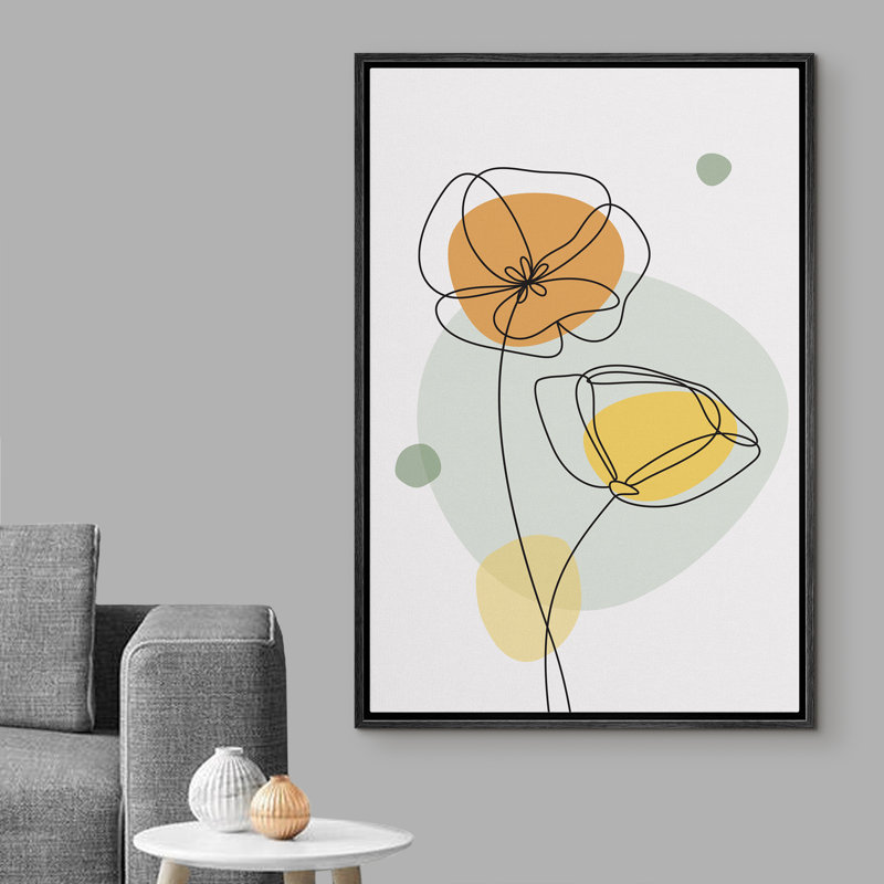 Floater Frame Graphic Art on Canvas, 24" H x 16" W x 1.5" D, Black Framed