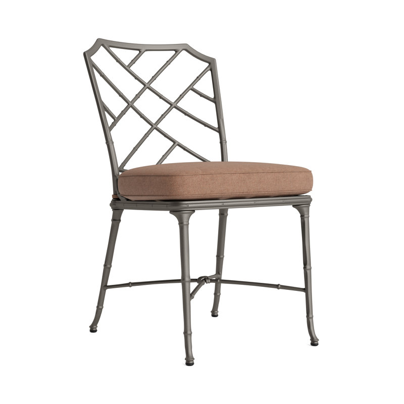 Outdoor Dining Side Chair, Brown, Fusion Clay, Mica