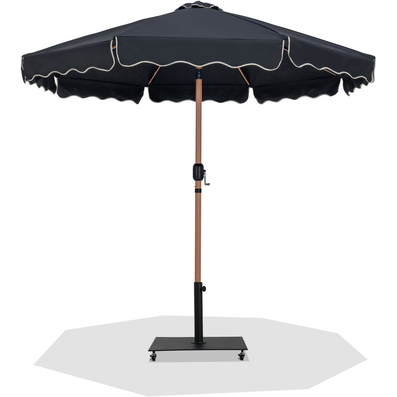 Amalfi Fabric With Piping / Aluminum Patio Umbrella With Base Sets