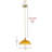 1-Light E26 Base Brass Metal and Glass Dome Pendant Light, Adjustable Height, Dimmable, ETL Listed