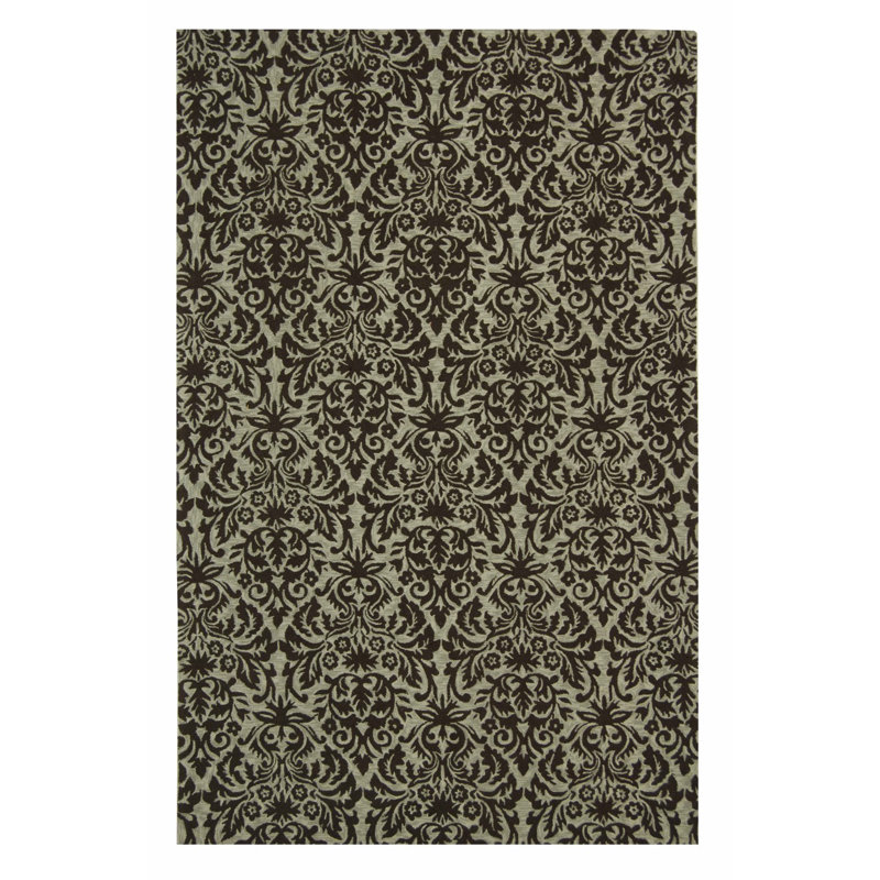 Thomsen Hand Hooked Wool Pile Oriental Rug, Rectangle 5'3" x 8'3"