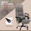 Chaise de bureau inclinable de massage grise avec télécommande et table à manger ajustable