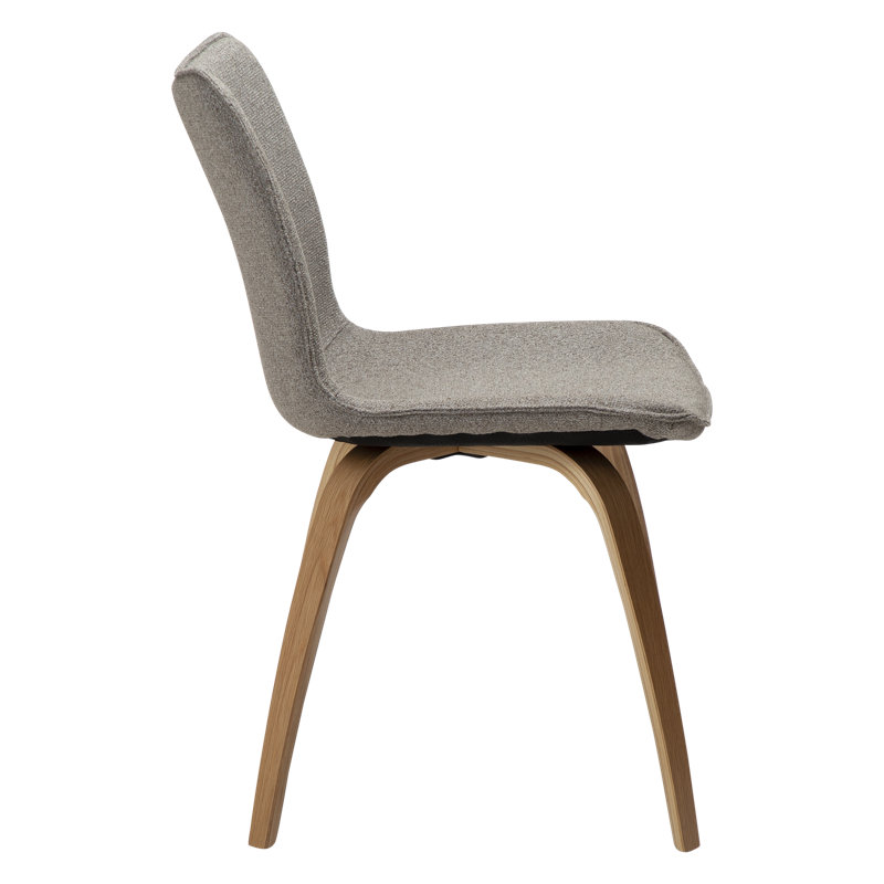45cm H Polyester Blend Upholstered Side Chair, Oak, Sand