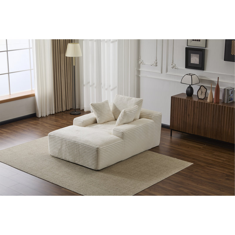 Méridienne surdimensionnée surdimensionnée Cozy Cloud Couch, Blanc