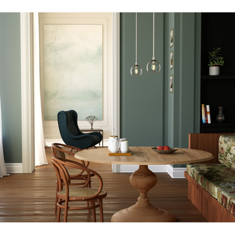 Lomeli 1 - Light Single Globe Convertible Mini Pendant Flush Mount Ceiling Light, Brushed Nickel