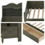 Lit de jour simple rétro avec tiroirs de rangement sous le lit et tablettes de tête de lit | Conception peu encombrante pour les espaces compacts | Aucun sommier tapissier requis | Assemblage facile-721941308