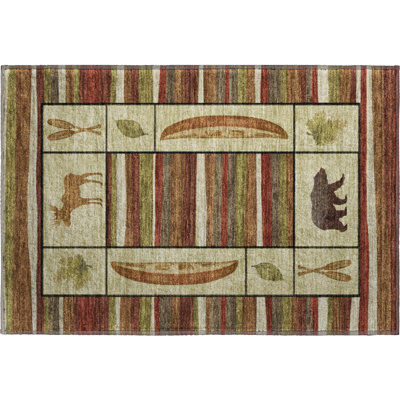 Premium Machine Washable Markhi AMF143 Multi Rug