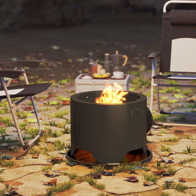 Round Wood Burning Smokeless Fire Pit