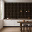 NeoClassical Stripe - Black Lacquer Wallpaper