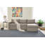 Élégant canapé-lit d'angle, brun, 90,6 po x 28,3 po x 43,3 po | Structure 100% bois de sapin, tissu 100% polyester de lin | Coussins amovibles, coffre de rangement, assemblage facile-247902360