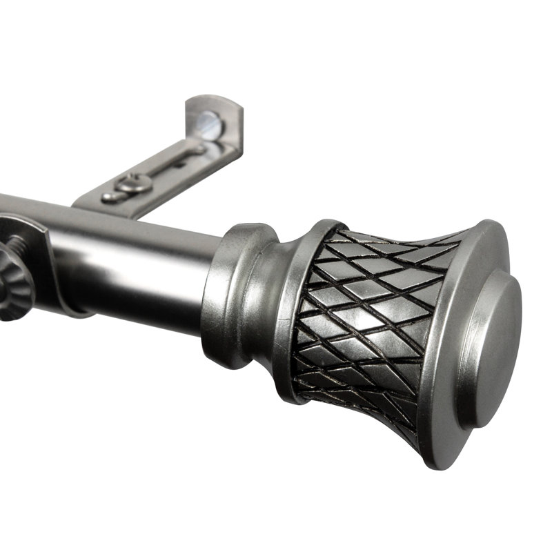 Tringle à rideaux 3/4 po Lennart, 28" – 48", Nickel satiné