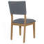 Chaise d'appoint de salle à manger rembourrée en tissu Topeka (ensemble de 2)