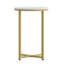 Modern Laminate End Table with Crisscross Frame