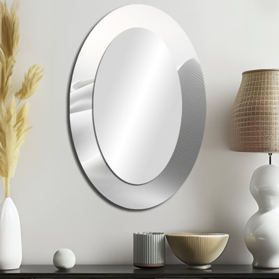 Eernal Desert Dreams Minimalisme - Grand miroir mural ovale sur métal