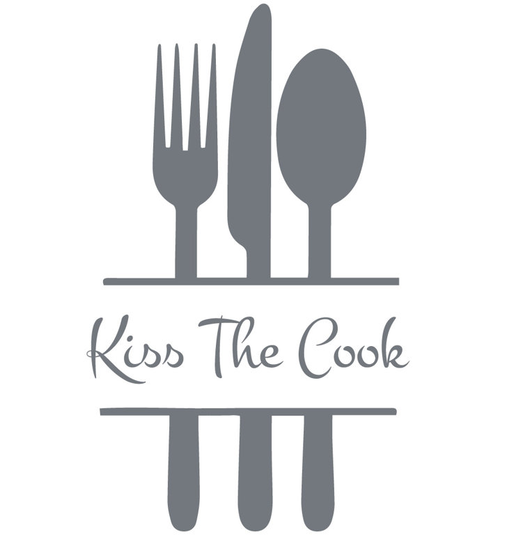 Adhésif décoratif cuisine Kiss the Cook, H 24 po x l 15 po x P 0,01 po, Gris orage