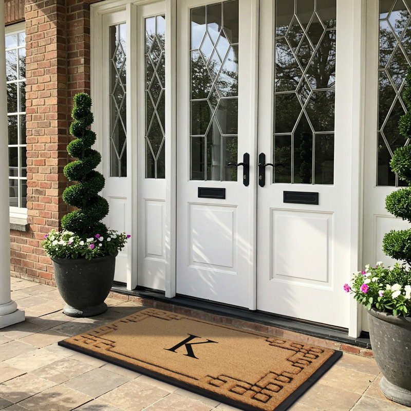 Tapis d'entrée antidérapant Monogram, K, L 36 po x L 72 po