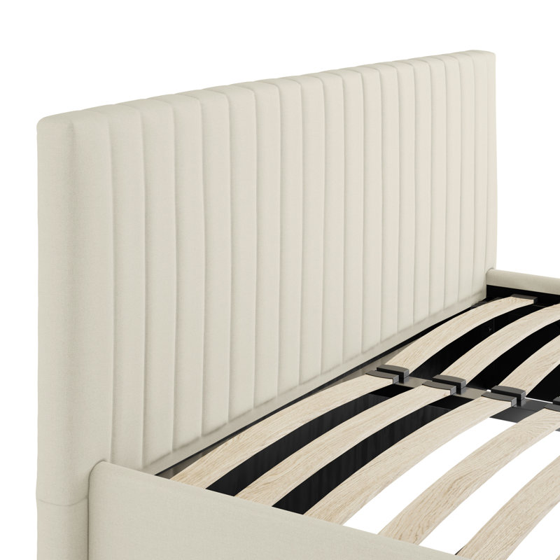 Berlin Upholstered Ottoman Storage Bed, Double (4'6), White