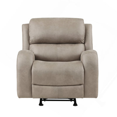 Luxueux fauteuil berçant inclinable brun moelleux et confortable