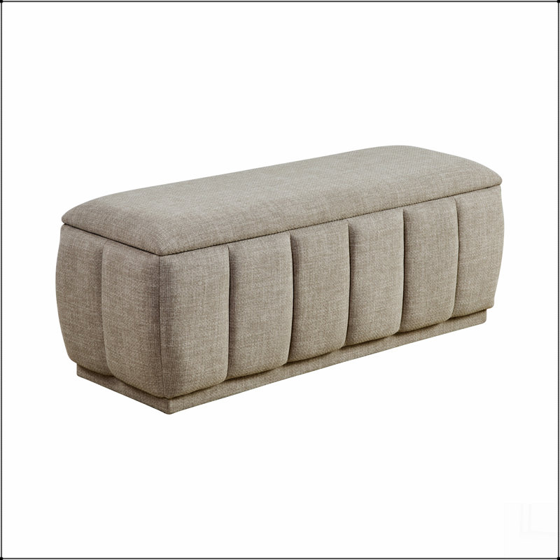 Meuble de rangement moderne en tissu taupe, Taupe