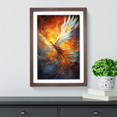 Phoenix Gestural - Single Picture Frame Print on Wood