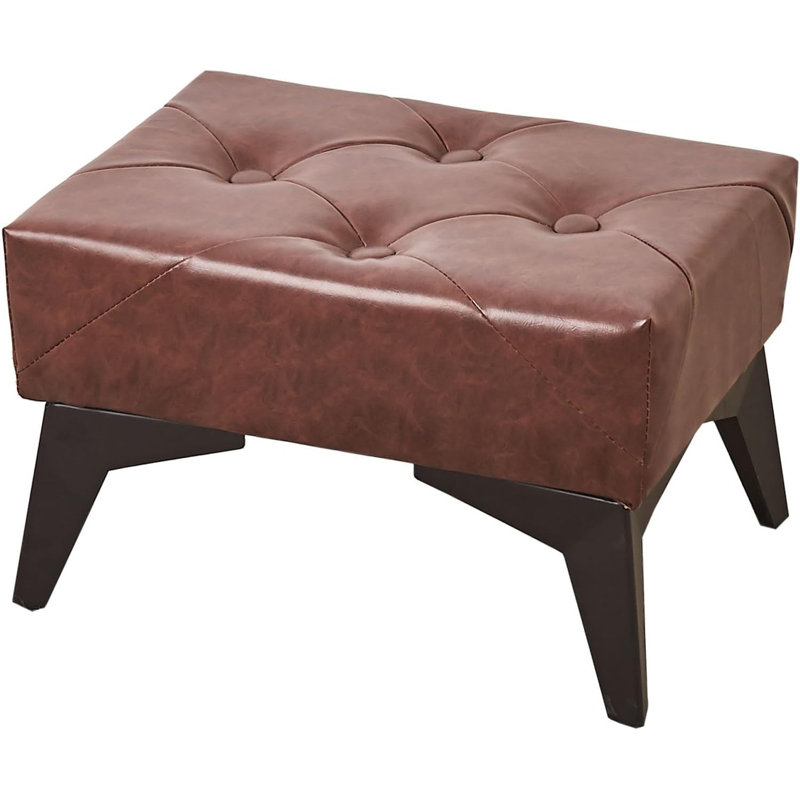 Leather Ottoman, No, Coffee