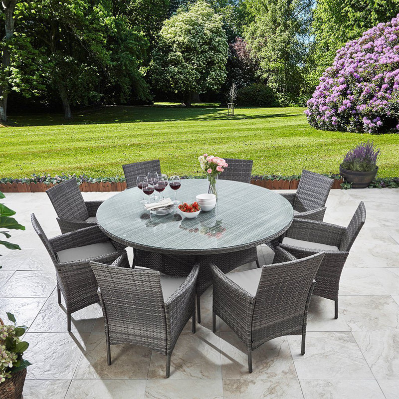 Dubose Patio Dining Set with, Grey