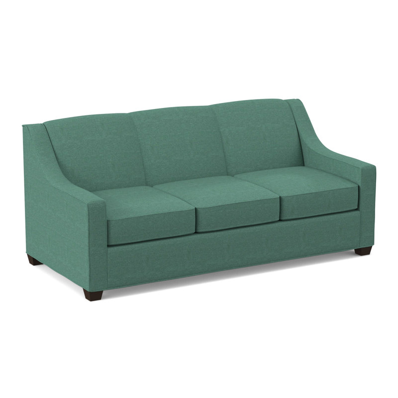 Phillips Square Arm Sofa with Reversible Cushions, Antic Lagoon, 34.5" H x 76" W x 36" D, Cafelle