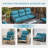 Deb Outdoor Patio Crescent Shape 6" Thick Seat & Back Furniture Cushion Set With Removable Cover-1700542437-1705623975-1706529235