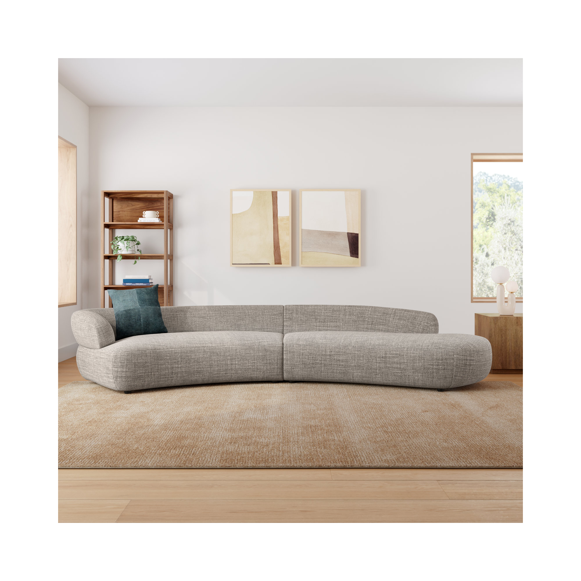 Athens 2Pc Sectional W/ LAFC-Thames Coal, Left Hand Facing, Thames Coal Polyester Blend