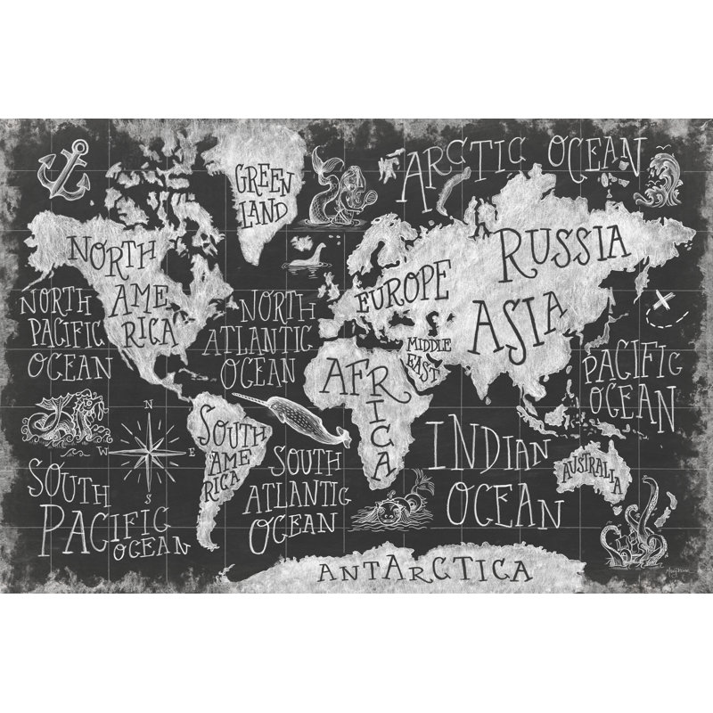 Mythical Map I, H 32 po x l 48 po x P 1,25 po