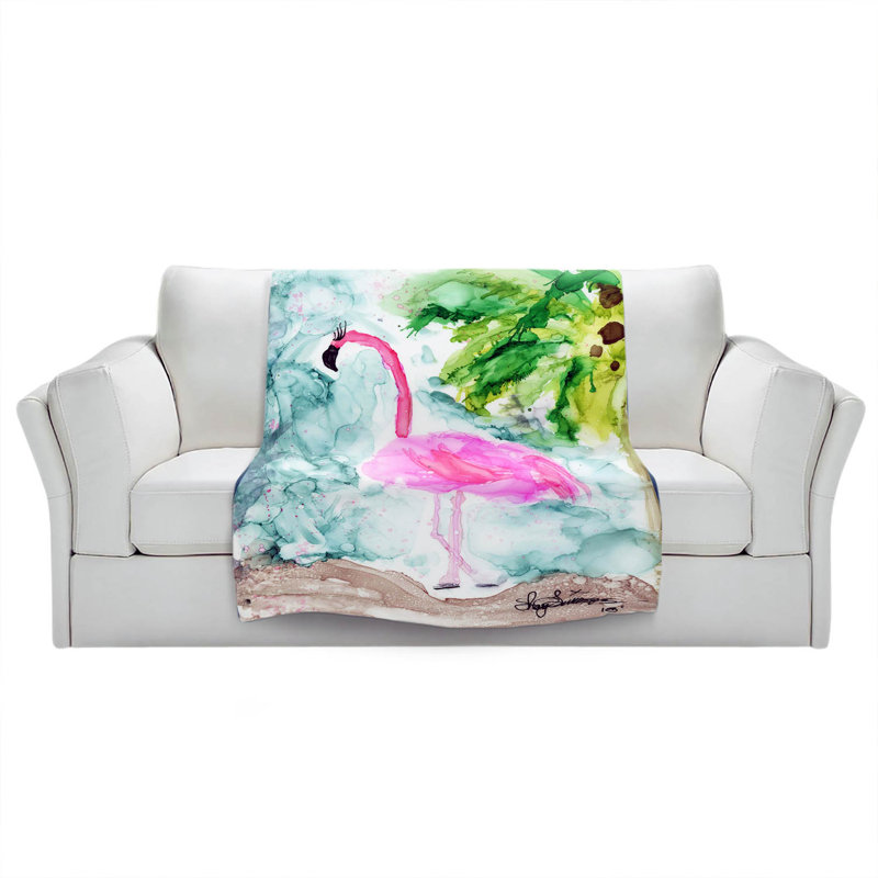  Jeté Tropical Flamingo, l 68 po x L 80 po