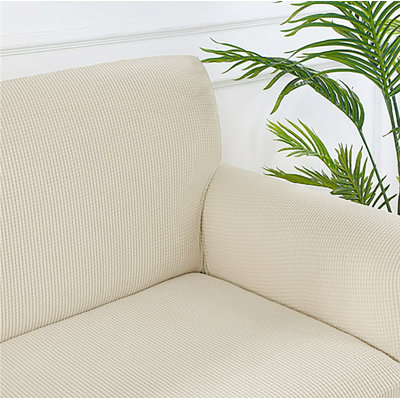 3-Piece Set 4-Way Stretch Ruffled Skirt Slipcover Sofa Loveseat & Armchair Cover Protector