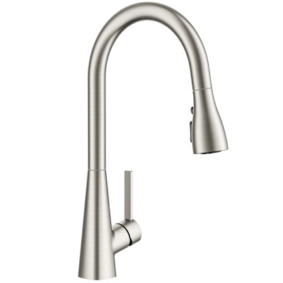 Pull Down Kitchen Faucet With Deck Plate
