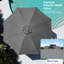Parasol de marché éclairé 108 po x 108 po Lynnette-1657560613