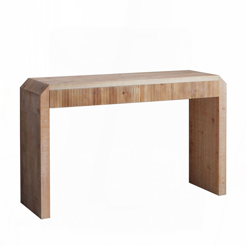 Rustic Wooden Console Table with Drawer