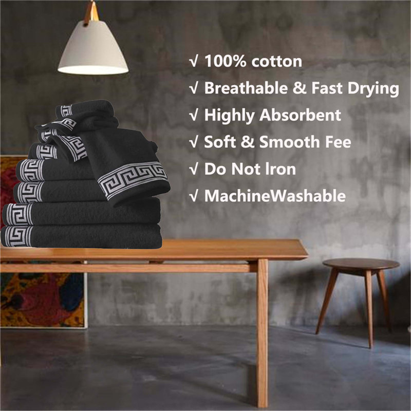 100% Cotton Mulit-Size Set, Black