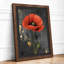 Red Poppy Botanical - Print-444712500-444712499