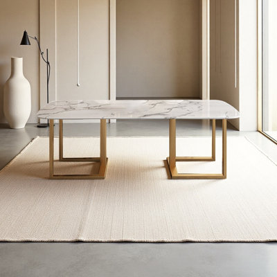 Italian minimalist modern rectangular dining table