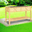 Jardinières en bois multifonctionnelles à deux niveaux avec rangement pour l'extérieur