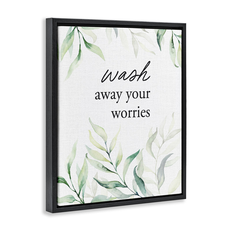 Cadre flottant Wash Away Worries, Cadre flottant noir de jais, H 21 po x l 17 po