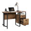 Bureau avec rangement organisé, finition chêne
