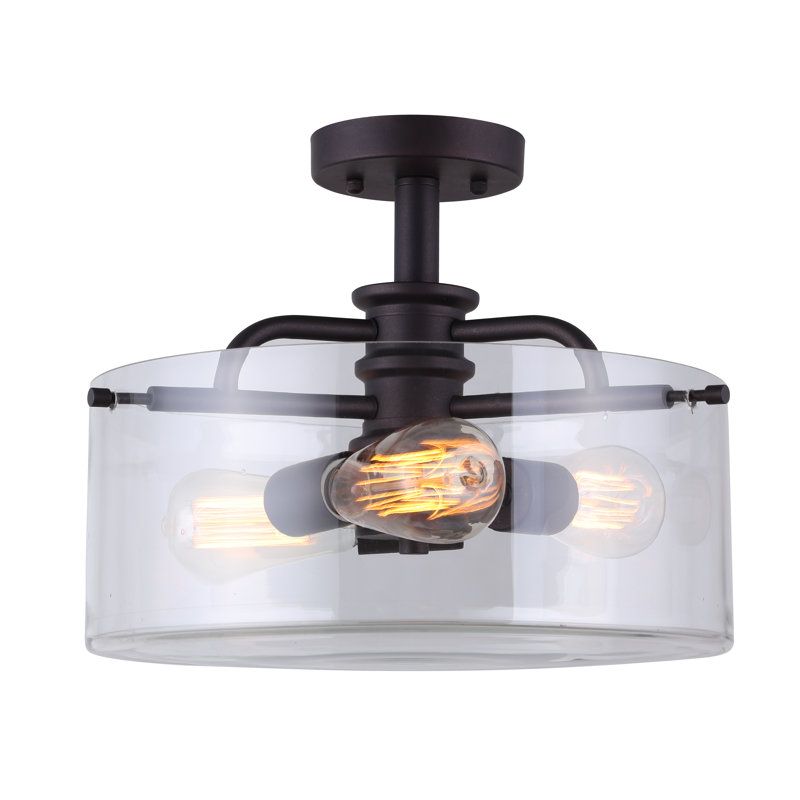 Marquette Glass Semi Flush Mount
