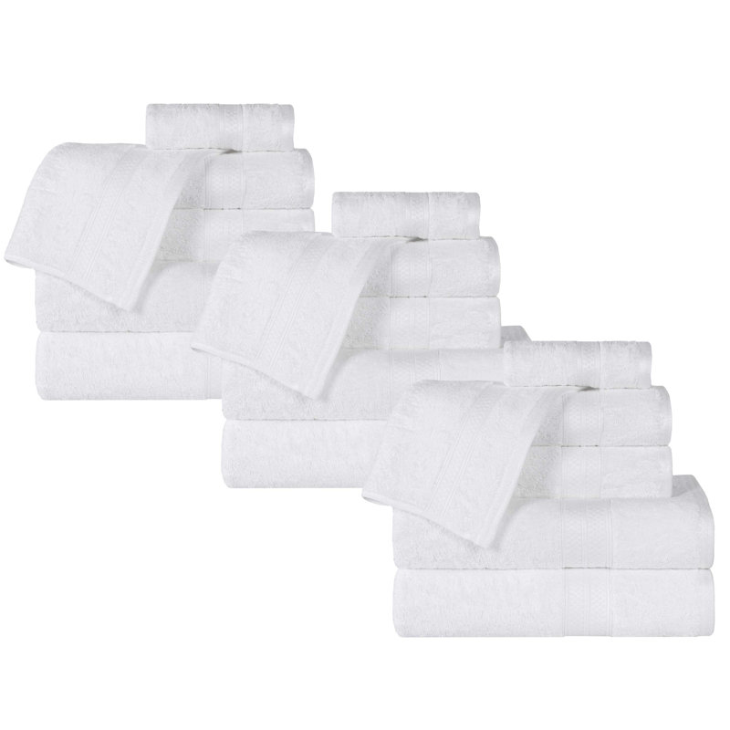 Nolhan Cotton Blend Plush Mulit-Size Set, White