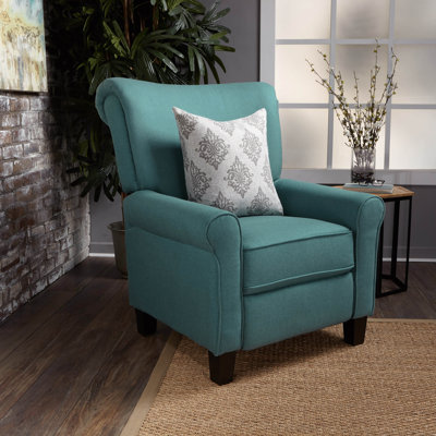  Manual Standard Recliner, Comfortable Lounge Chair for Living Room, Bedroom, Teal