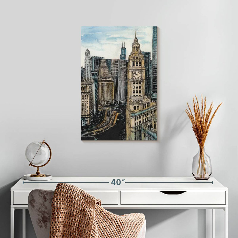 Sireci US Cityscape - Chicago, 24" H x 16" W