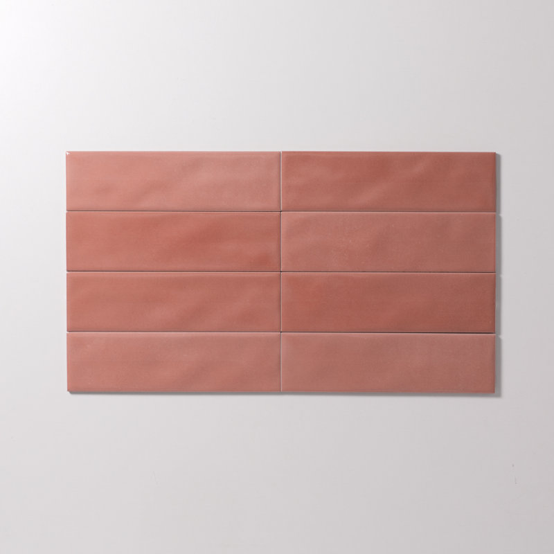 Countryside 3 in. x 10 in. Cantaloupe Gloss Ceramic Subway Wall Tile, Cantaloupe Gloss
