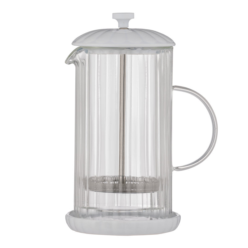 Cafetière Luxe / presse française blanc 1L, Blanc