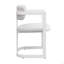 Ensemble de 2 chaises rembourrées en tissu avec structure en métal beige, capacité de poids de 265 lb-902698851