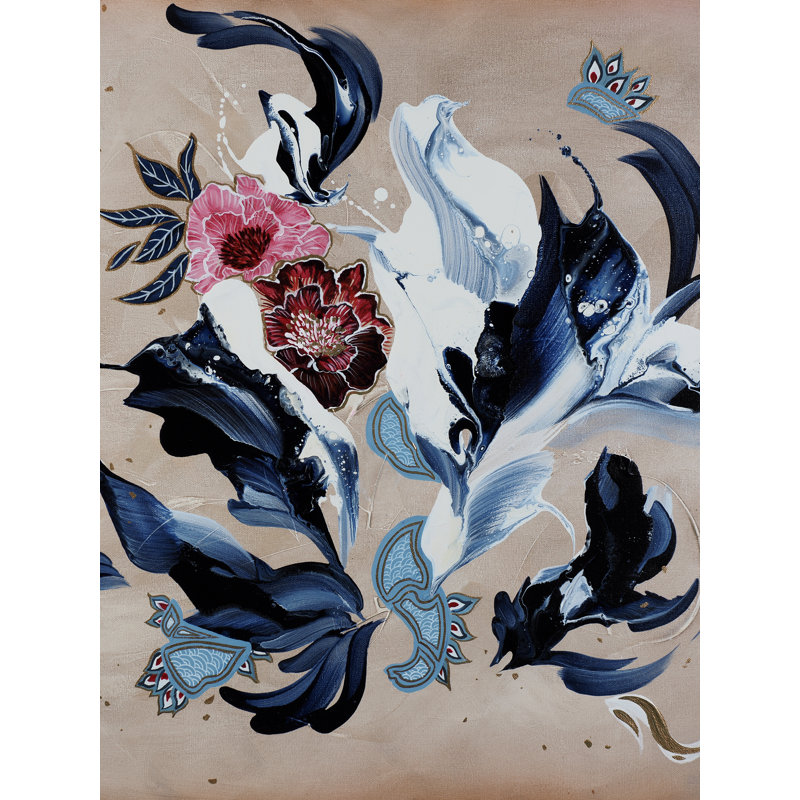 Blue Provenance Print by Novi Lim, Black Framed Paper, 20" H x 16" W